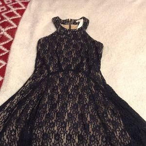 High-neck Lacey Dress